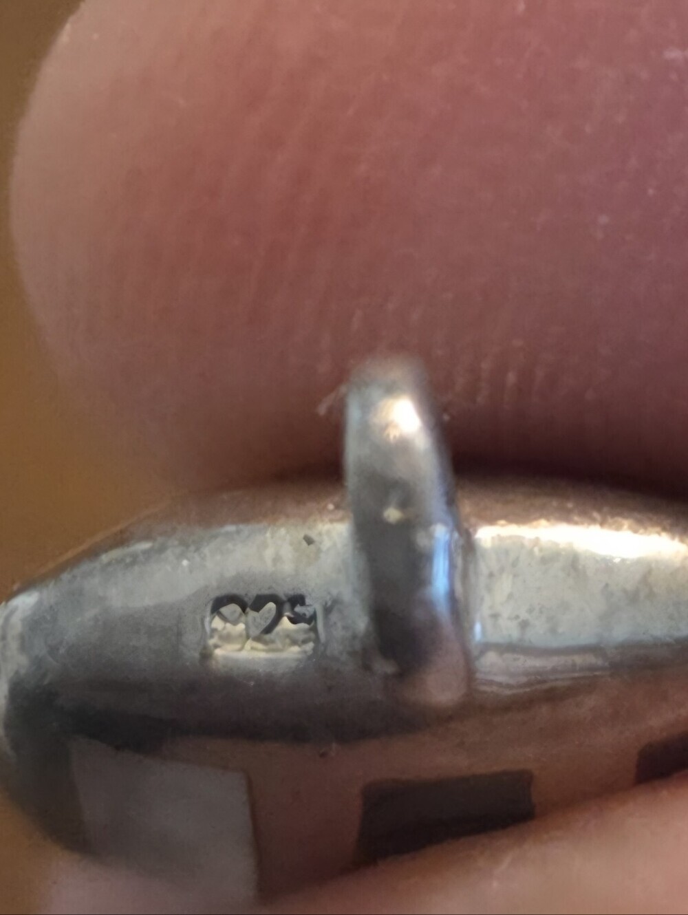 Southwestern Silver Abalone Square Shaped Pendant - Picture 3 of 5